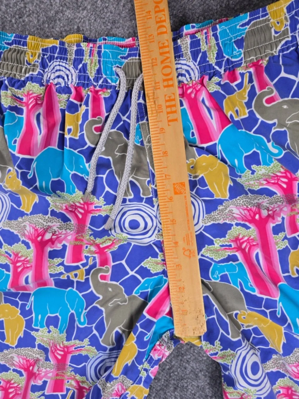 Vilebrequin Moorea Elephant Baobab Tree Swim Trunks 3XL XXXL Luxury Blue